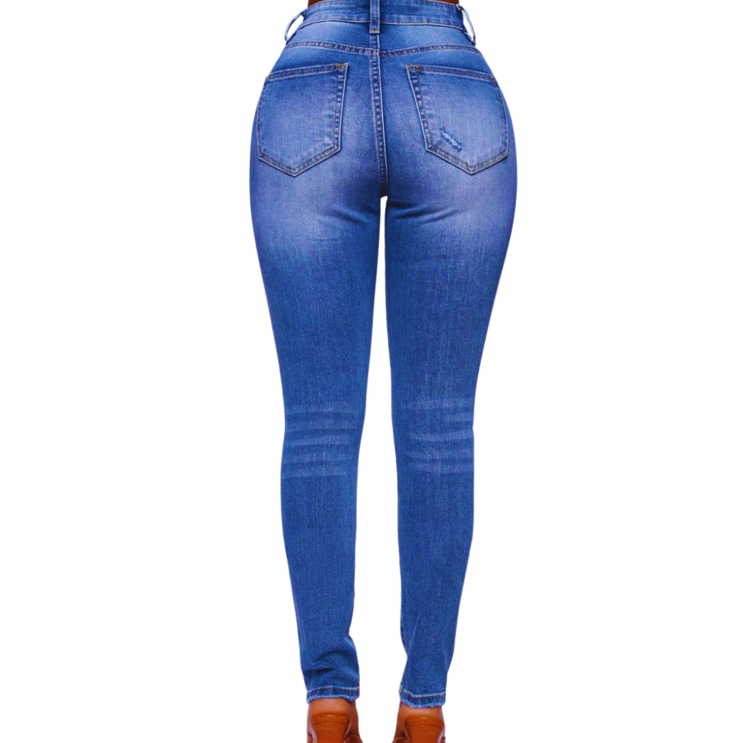 Crossover Zipper-fly Jeans